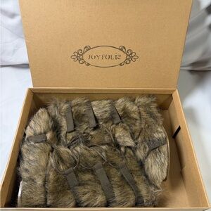 Joyfolie Brown Faux Fur Kid’s Boots